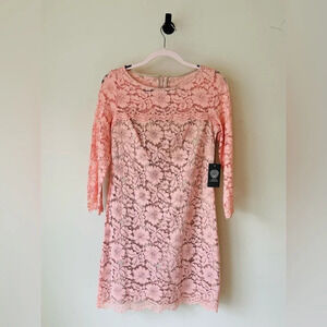 Vince Camuto Long Sleeve Lined Lace Shift Dress - NWT, Size 6